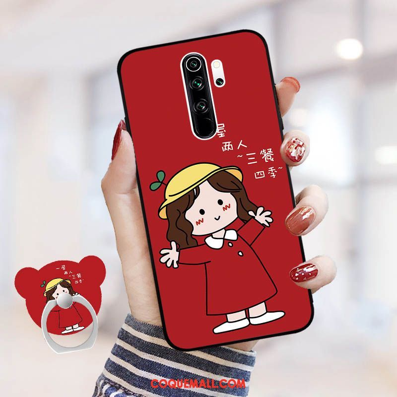 Étui Xiaomi Redmi Note 8 Pro Petit Rouge Incassable, Coque Xiaomi Redmi Note 8 Pro Téléphone Portable Protection Beige