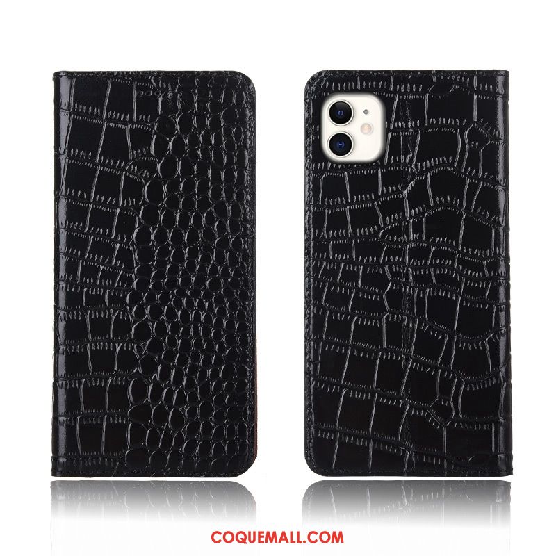 Étui iPhone 11 Créatif Crocodile Protection, Coque iPhone 11 Noir Incassable