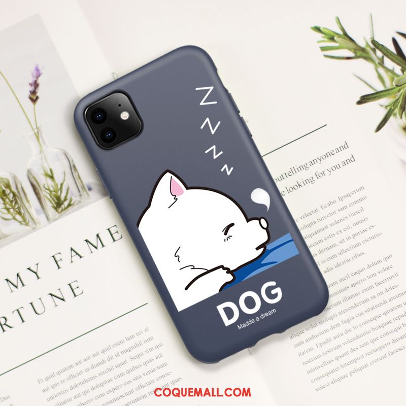 Étui iPhone 11 Mode Silicone Charmant, Coque iPhone 11 Chiens Protection