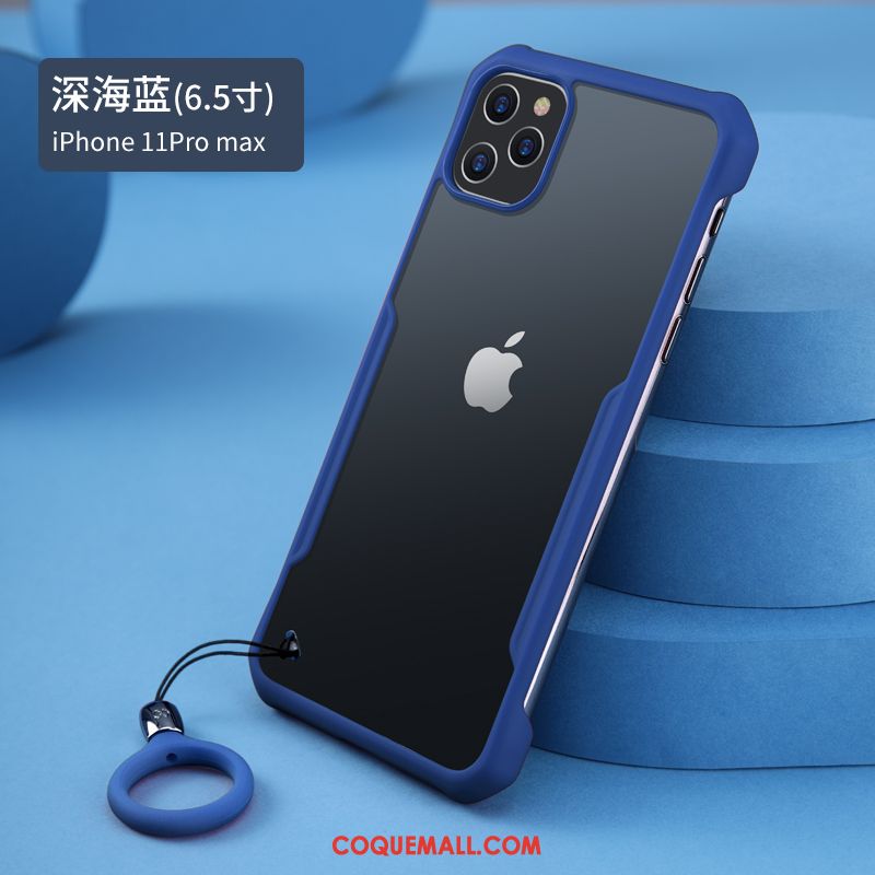 Étui iPhone 11 Pro Max Incassable Bleu Luxe, Coque iPhone 11 Pro Max Silicone Protection