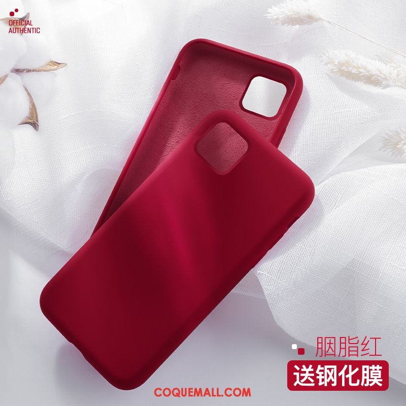 Étui iPhone 11 Pro Net Rouge Incassable Nouveau, Coque iPhone 11 Pro Silicone Téléphone Portable