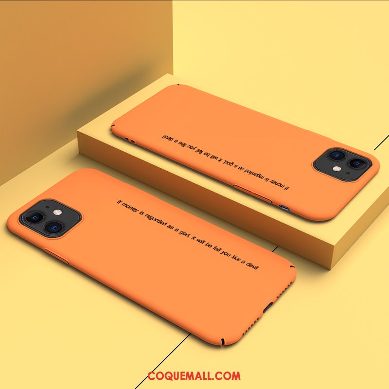 Étui iPhone 12 Mini Téléphone Portable Orange Difficile, Coque iPhone 12 Mini Protection Simple