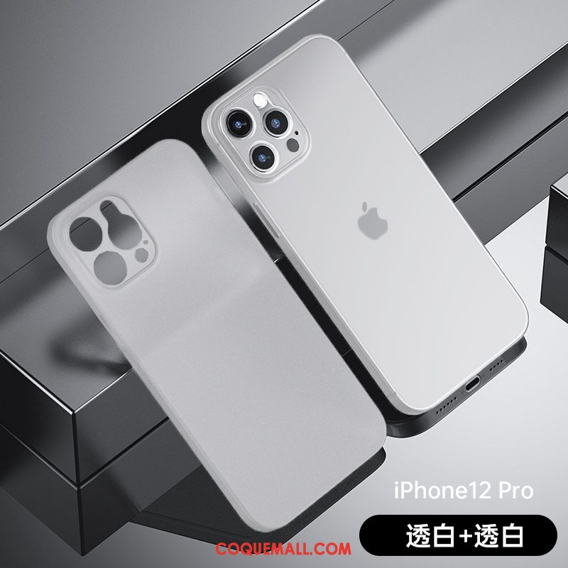 Étui iPhone 12 Pro Fluide Doux Délavé En Daim Blanc, Coque iPhone 12 Pro Très Mince Protection