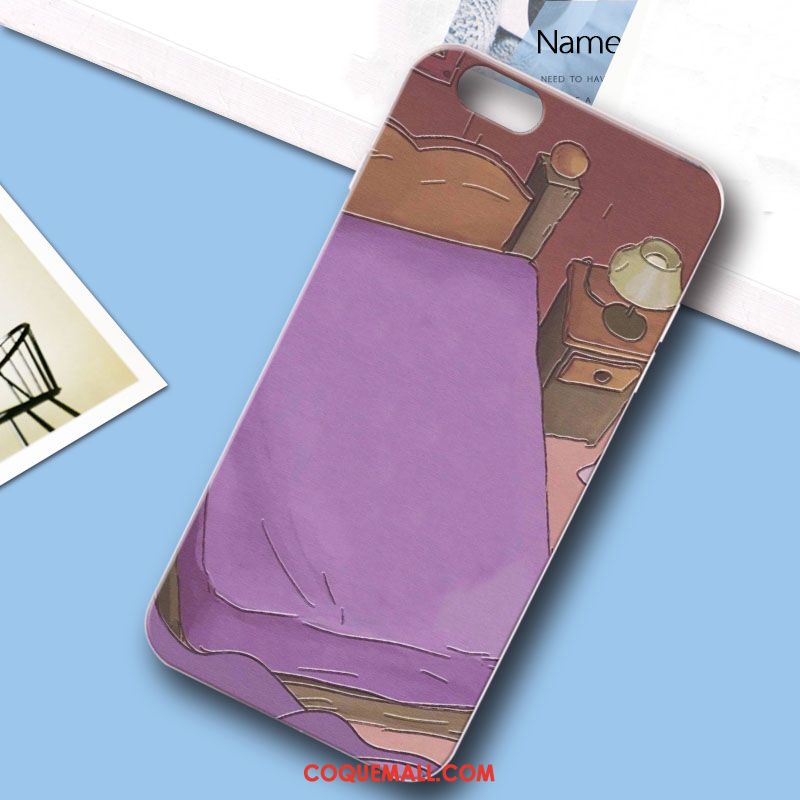 Étui iPhone 5 / 5s Dessin Animé Difficile Protection, Coque iPhone 5 / 5s Violet Incassable