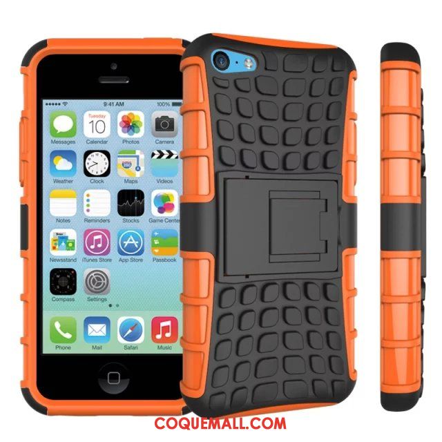 Étui iPhone 5c Silicone Protection Fluide Doux, Coque iPhone 5c Orange Téléphone Portable