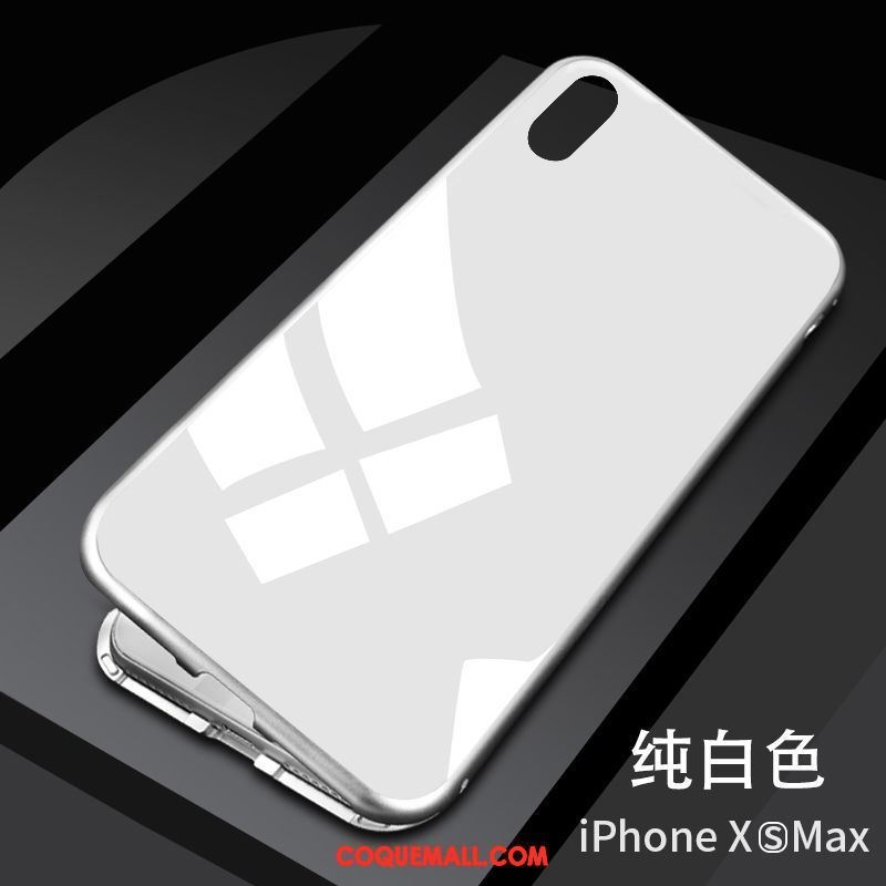 Étui iPhone Xs Max Tout Compris Net Rouge Magnétisme, Coque iPhone Xs Max Marque De Tendance Blanc