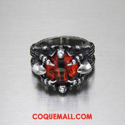 Bijoux En Argent Homme Europe Balancement Rouge, Bijoux En Argent Hip Hop Rétro