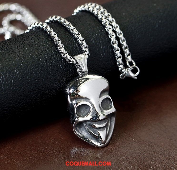 Bijoux En Argent Homme Pendentif Accessoires Personnalité, Bijoux En Argent Femme Longue Section