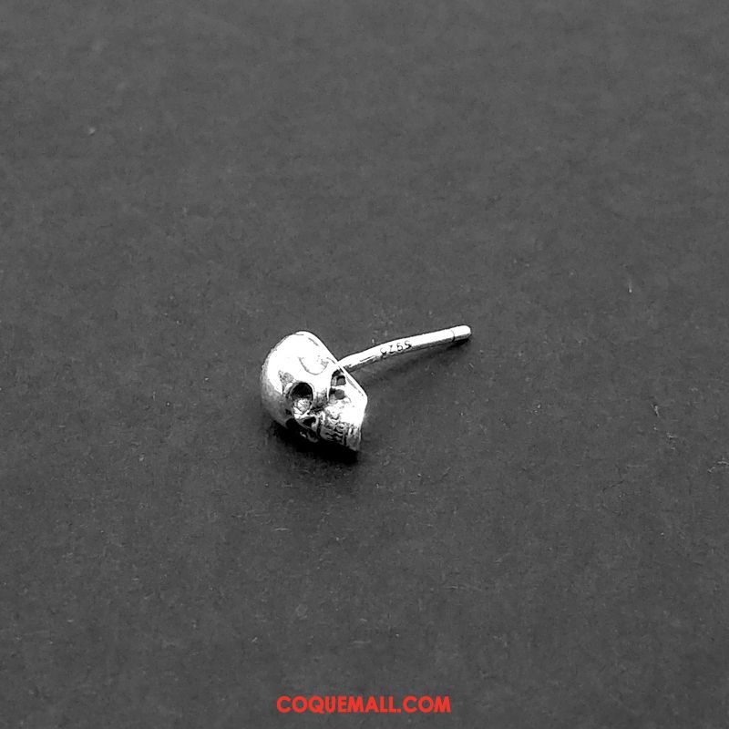 Bijoux En Argent Homme Pure Argenté Squelette, Bijoux En Argent Personnalité Accessoires