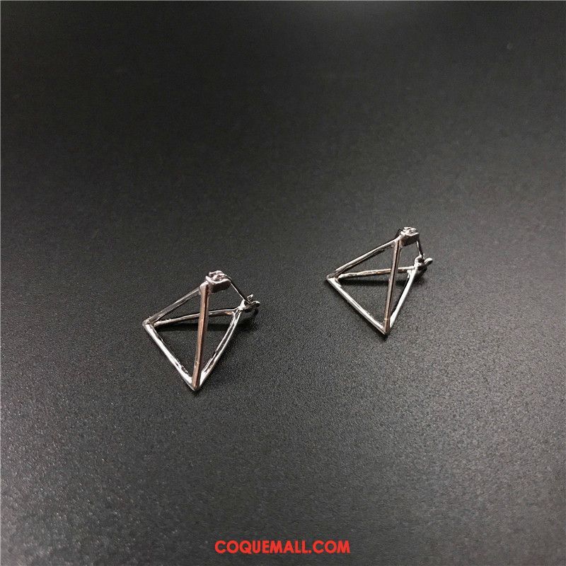 Bijoux En Argent Homme Pure Tendance Triangle, Bijoux En Argent Creux Argenté