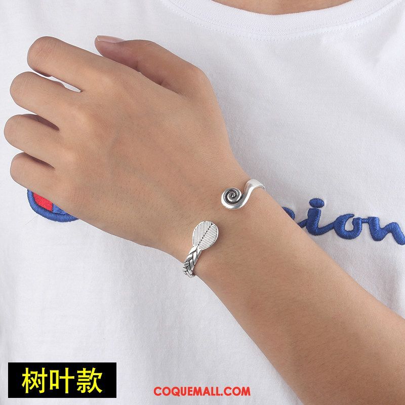 Bijoux En Argent Homme Simple Tendance Créatif, Bijoux En Argent Étudiant Bracelet