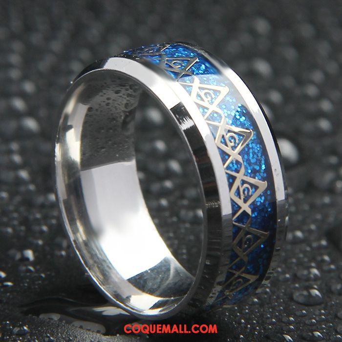 Bijoux En Argent Homme Tendance Créatif Lumineux, Bijoux En Argent Dragon Bleu