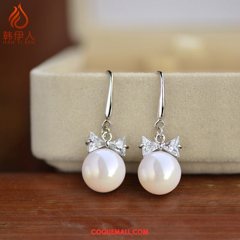 Boucles D'oreilles Femme Accessoires Argenté Longue Section, Boucles D'oreilles Simple Perle