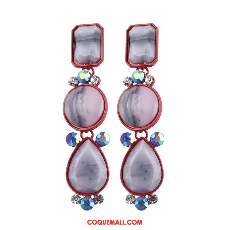 Boucles D'oreilles Femme Accessoires Rétro Réseau, Boucles D'oreilles Multicolore Personnalité