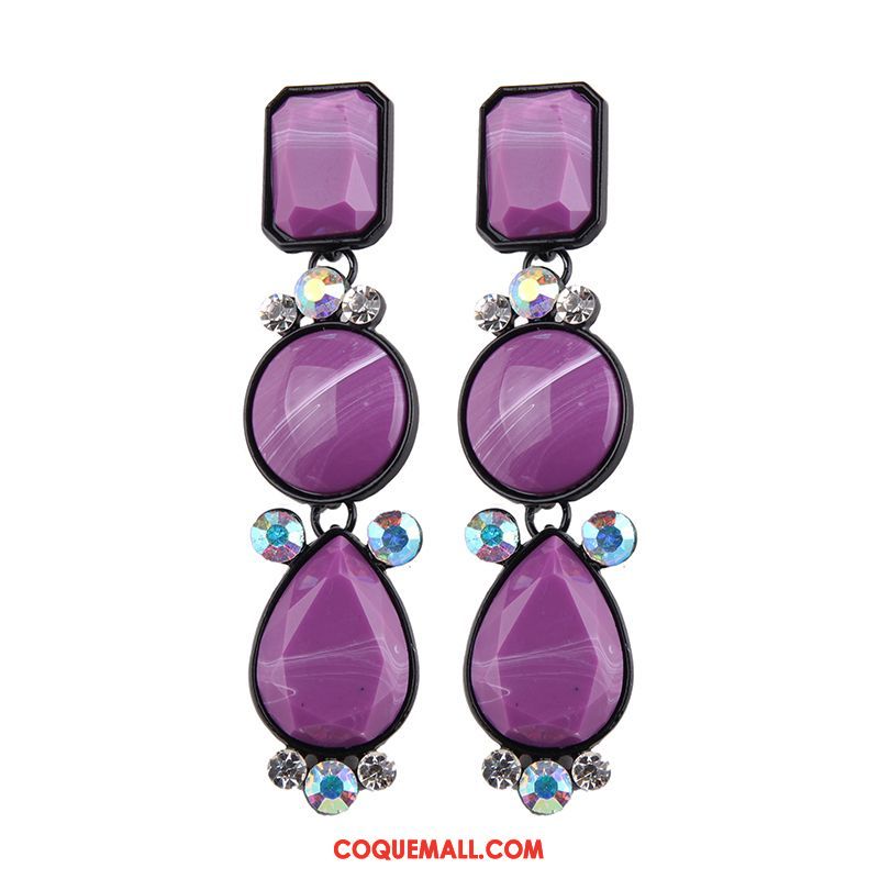 Boucles D'oreilles Femme Accessoires Rétro Réseau, Boucles D'oreilles Multicolore Personnalité