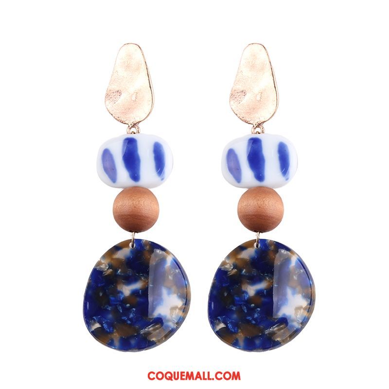 Boucles D'oreilles Femme All-match Été Multicolore, Boucles D'oreilles Réseau Vacances Beige