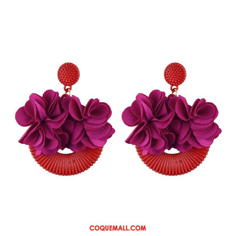 Boucles D'oreilles Femme Art Tissu All-match, Boucles D'oreilles Fleurs Été