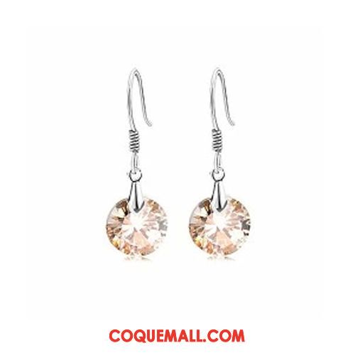 Boucles D'oreilles Femme Cristal Longue Section Argenté, Boucles D'oreilles Tempérament