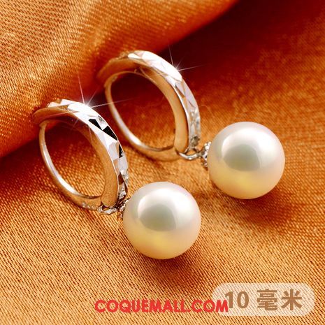 Boucles D'oreilles Femme Cristal Modèles Féminins Perle, Boucles D'oreilles Longue Section Argenté