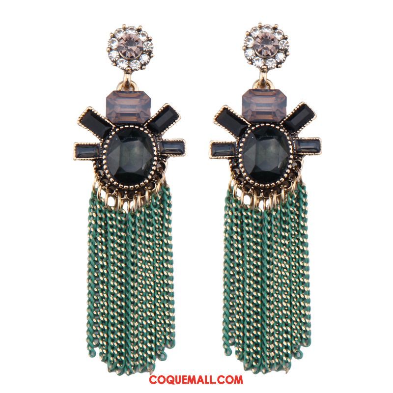 Boucles D'oreilles Femme Europe Luxueux Tassel, Boucles D'oreilles Mode Longue Section