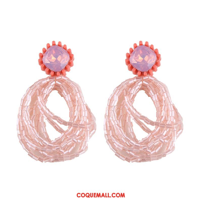 Boucles D'oreilles Femme Folk-custom Multicolore Manuel, Boucles D'oreilles Gros Tassel Beige