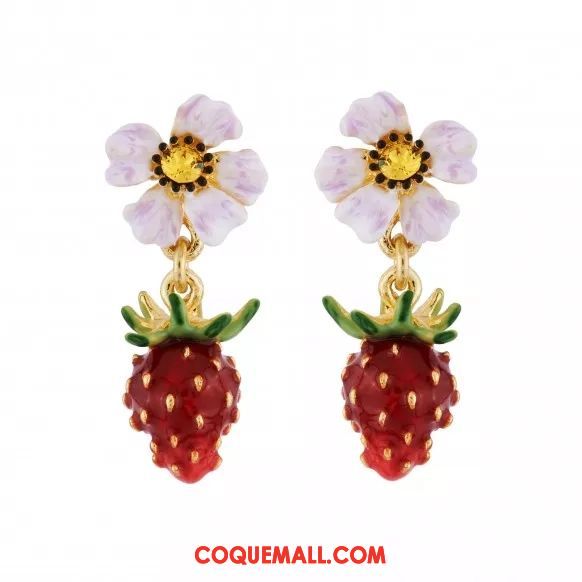 Boucles D'oreilles Femme Fraise Fleurs Petit, Boucles D'oreilles Tassel