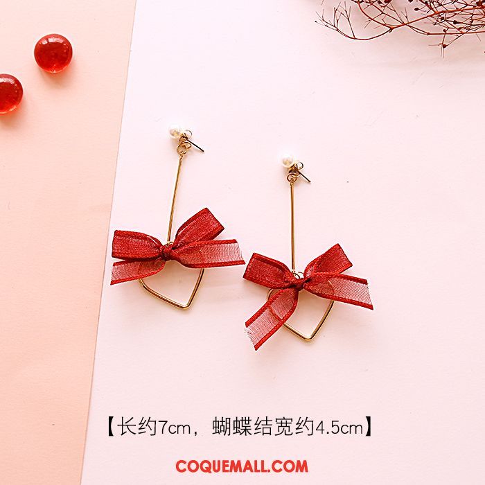 Boucles D'oreilles Femme Hiver Rouge Hairball, Boucles D'oreilles Nouveau Tassel