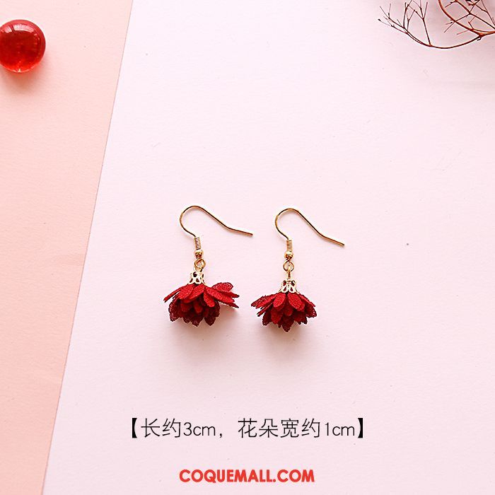 Boucles D'oreilles Femme Hiver Rouge Hairball, Boucles D'oreilles Nouveau Tassel