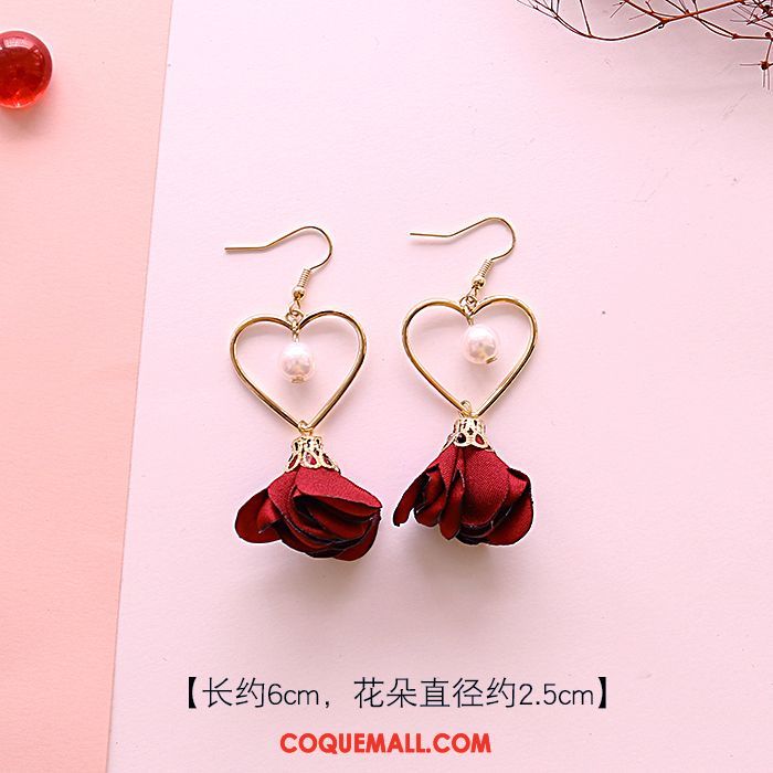 Boucles D'oreilles Femme Hiver Rouge Hairball, Boucles D'oreilles Nouveau Tassel