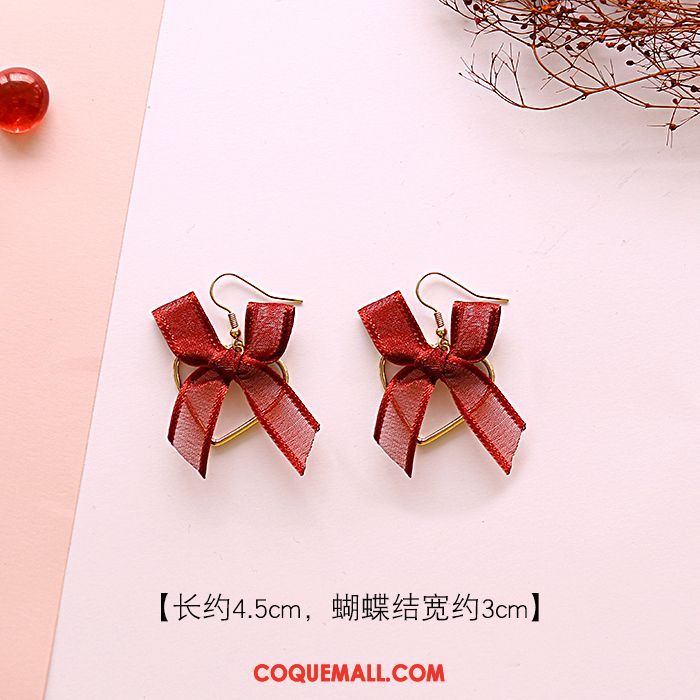 Boucles D'oreilles Femme Hiver Rouge Hairball, Boucles D'oreilles Nouveau Tassel