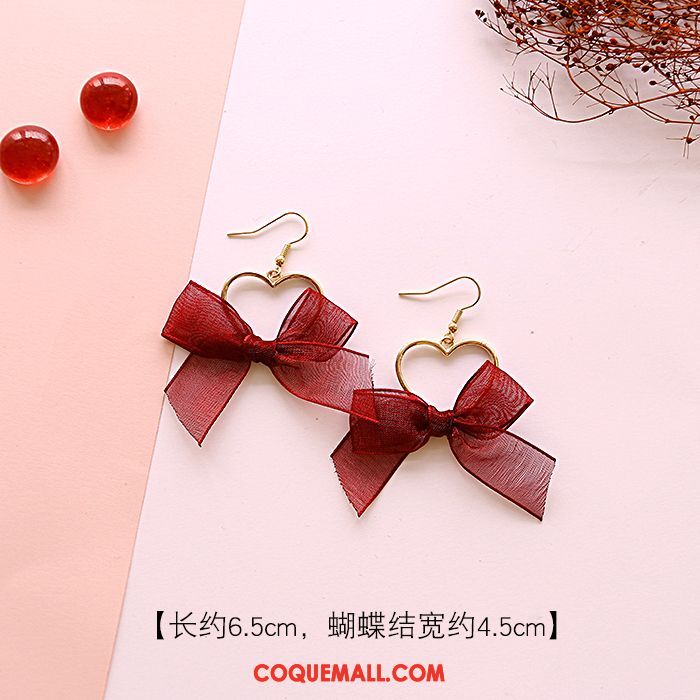 Boucles D'oreilles Femme Hiver Rouge Hairball, Boucles D'oreilles Nouveau Tassel