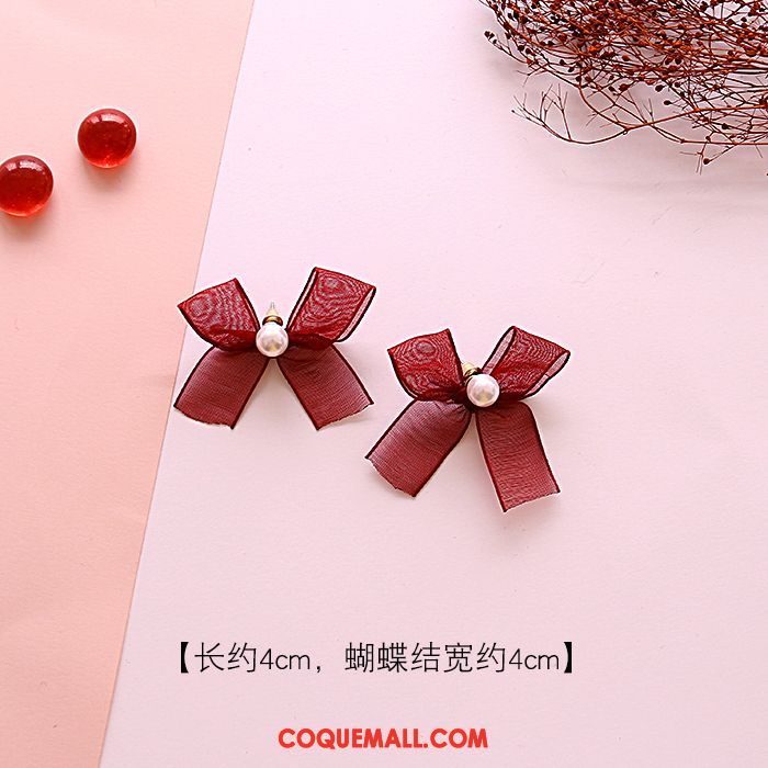 Boucles D'oreilles Femme Hiver Rouge Hairball, Boucles D'oreilles Nouveau Tassel