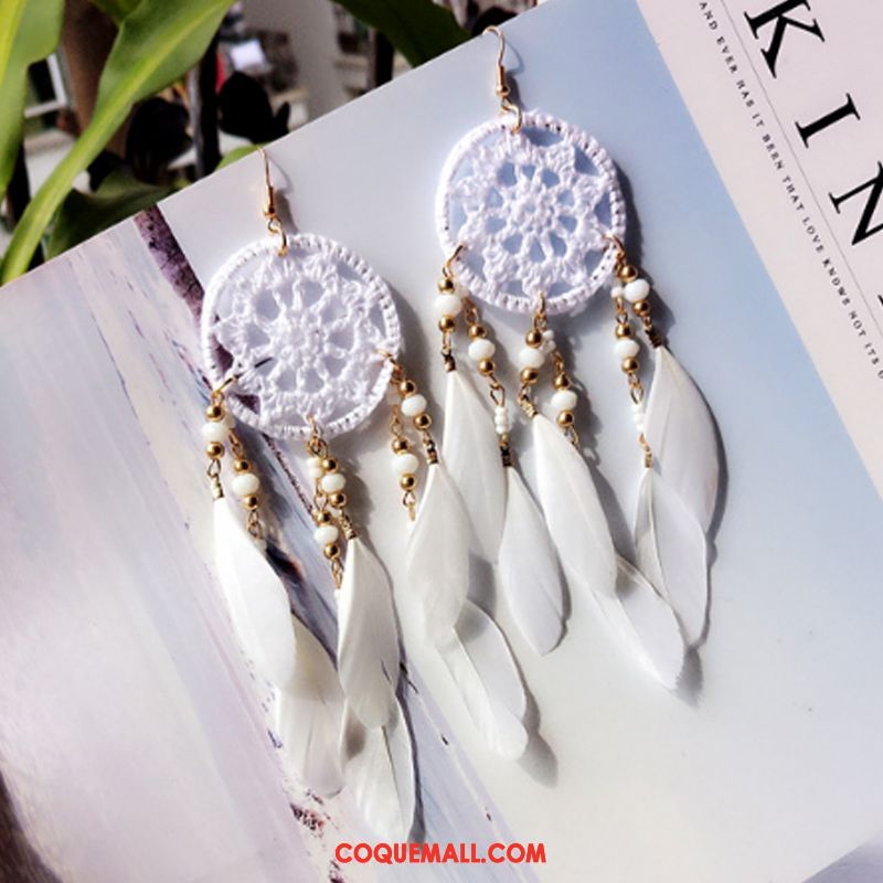 Boucles D'oreilles Femme Longue Nation Manuel, Boucles D'oreilles Tassel Tempérament