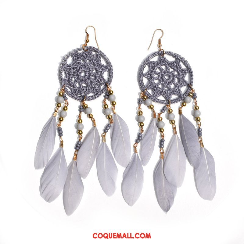 Boucles D'oreilles Femme Longue Nation Manuel, Boucles D'oreilles Tassel Tempérament