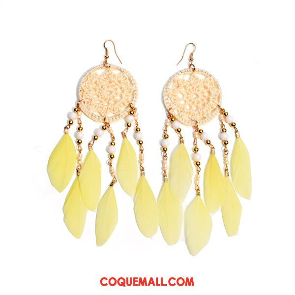 Boucles D'oreilles Femme Longue Nation Manuel, Boucles D'oreilles Tassel Tempérament