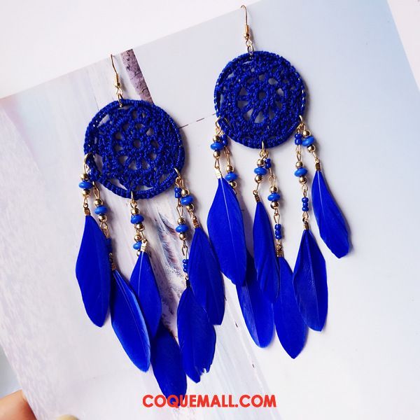 Boucles D'oreilles Femme Longue Nation Manuel, Boucles D'oreilles Tassel Tempérament