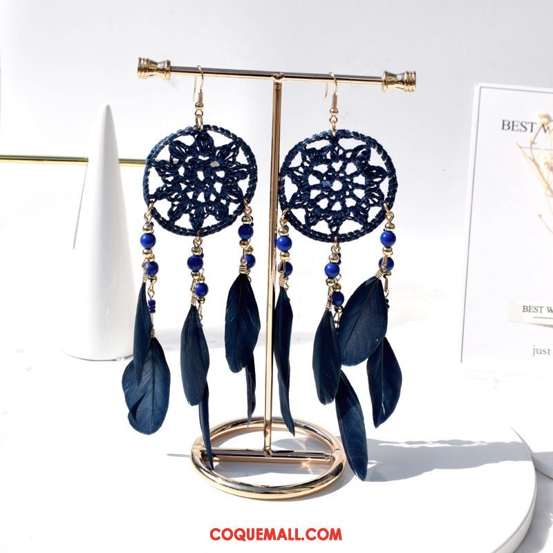 Boucles D'oreilles Femme Longue Nation Manuel, Boucles D'oreilles Tassel Tempérament