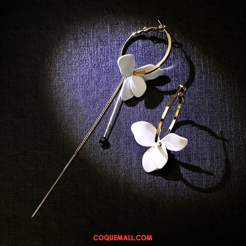 Boucles D'oreilles Femme Longue Section Pétale Tendance, Boucles D'oreilles Tempérament Fleurs