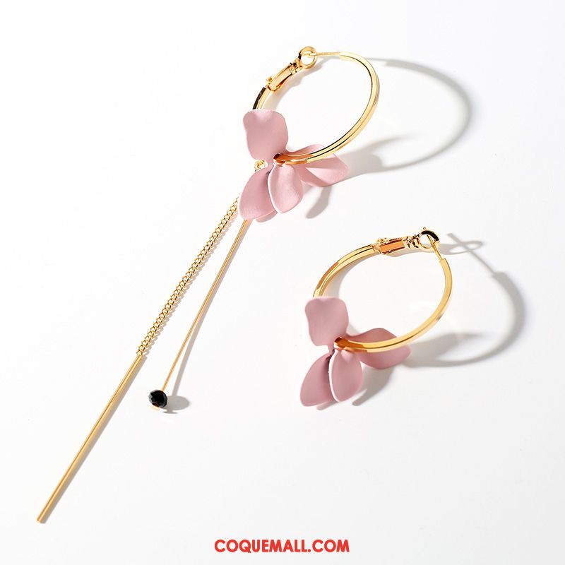 Boucles D'oreilles Femme Longue Section Pétale Tendance, Boucles D'oreilles Tempérament Fleurs