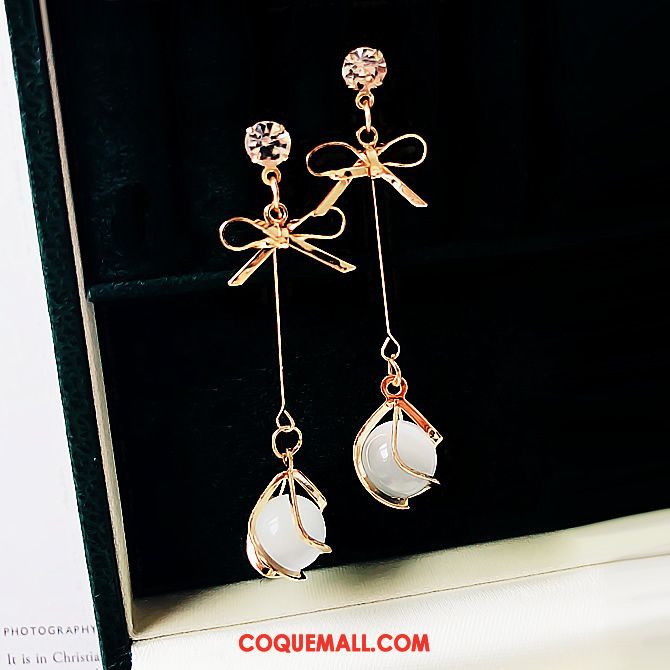 Boucles D'oreilles Femme Longue Section Simple All-match, Boucles D'oreilles Tendance Tassel Gold