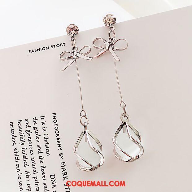 Boucles D'oreilles Femme Longue Section Simple All-match, Boucles D'oreilles Tendance Tassel Gold