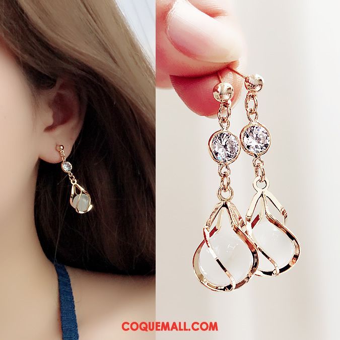 Boucles D'oreilles Femme Longue Section Simple All-match, Boucles D'oreilles Tendance Tassel Gold