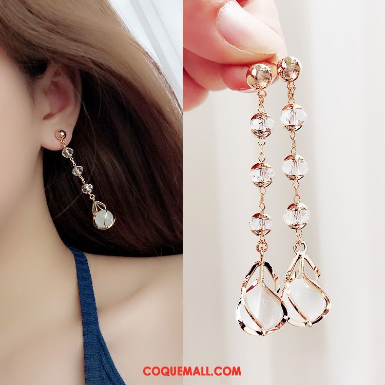 Boucles D'oreilles Femme Longue Section Simple All-match, Boucles D'oreilles Tendance Tassel Gold