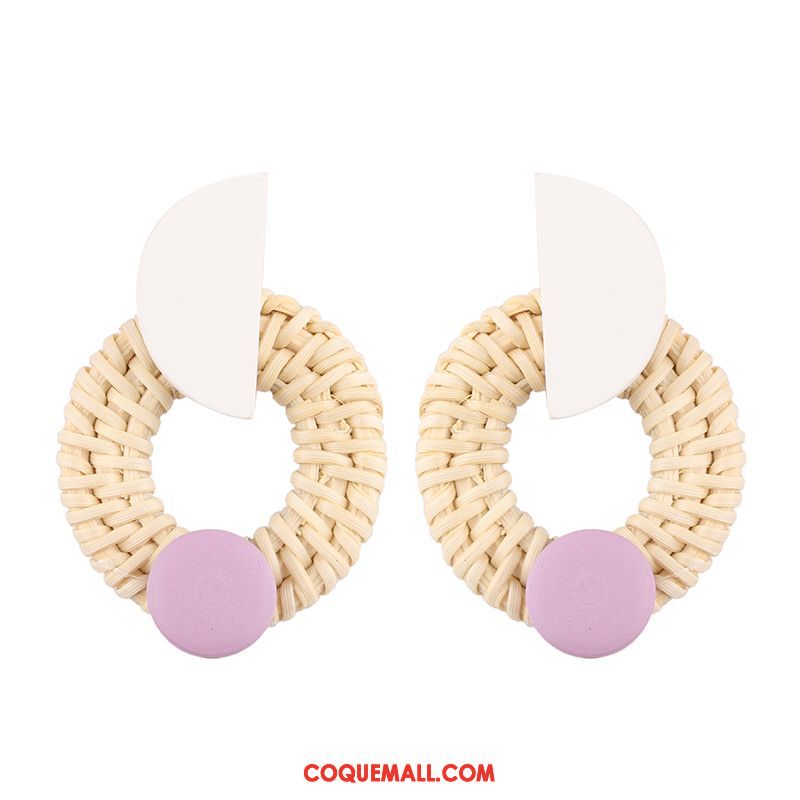 Boucles D'oreilles Femme Manuel Longue Section Vacances, Boucles D'oreilles Tissage Tassel