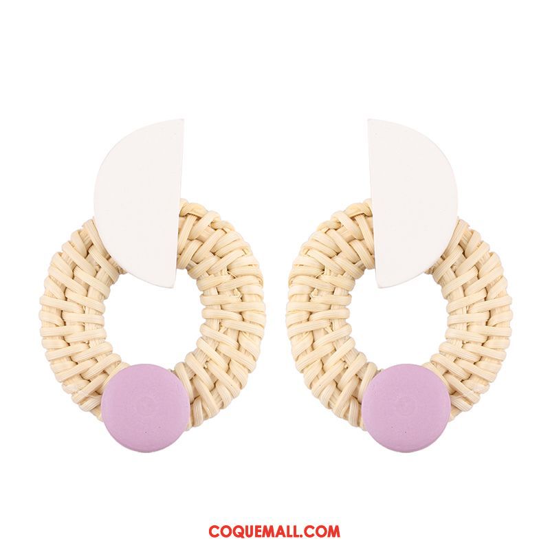 Boucles D'oreilles Femme Manuel Longue Section Vacances, Boucles D'oreilles Tissage Tassel