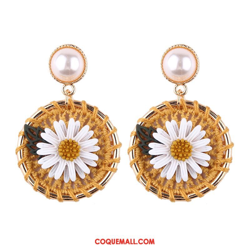 Boucles D'oreilles Femme Manuel Longue Section Vacances, Boucles D'oreilles Tissage Tassel