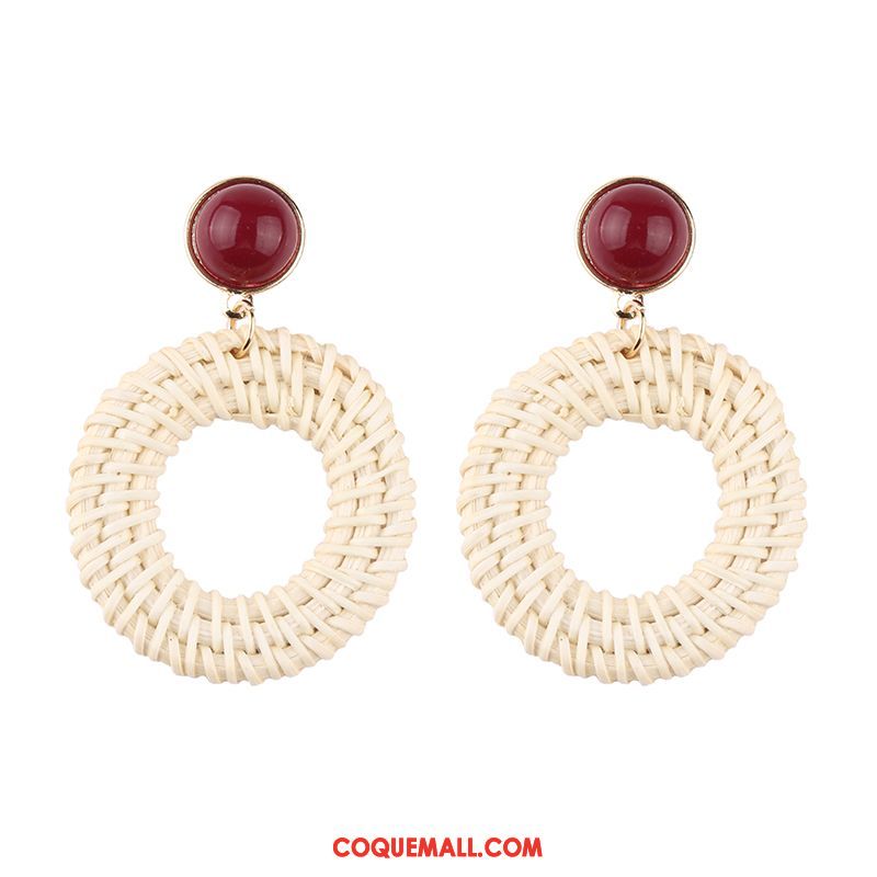 Boucles D'oreilles Femme Manuel Longue Section Vacances, Boucles D'oreilles Tissage Tassel