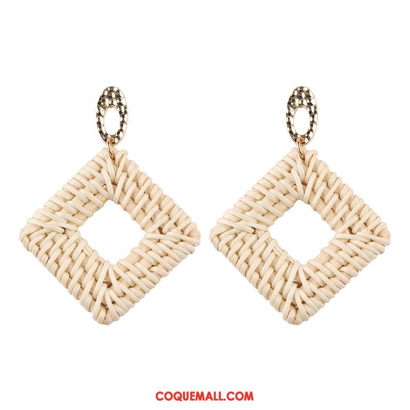 Boucles D'oreilles Femme Manuel Longue Section Vacances, Boucles D'oreilles Tissage Tassel