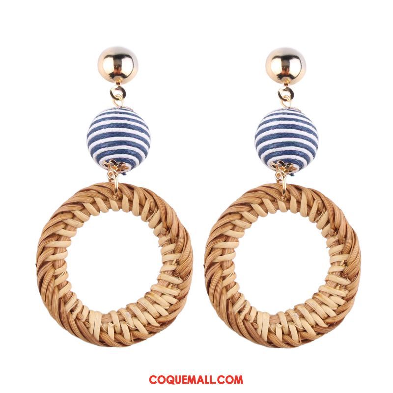 Boucles D'oreilles Femme Manuel Longue Section Vacances, Boucles D'oreilles Tissage Tassel