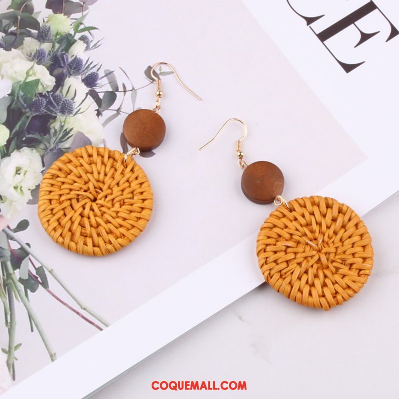 Boucles D'oreilles Femme Manuel Longue Section Vacances, Boucles D'oreilles Tissage Tassel